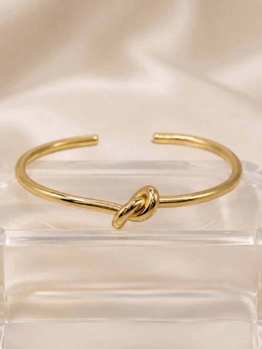 Knot Cuff Bracelet-14K Gold Plated- Open Bangle- NEW!!